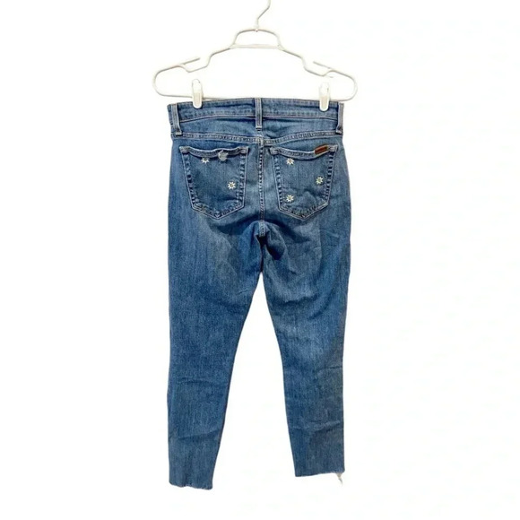 Joe's Icon Ankle Skinny Daisy Embroidered Jeans Women’s Size 28 - Picture 4 of 10